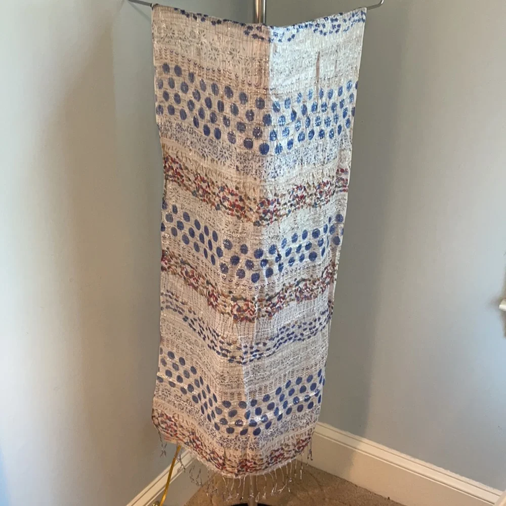 Loose Weave Soft, Colorful Scarf 62 x 20 inches
